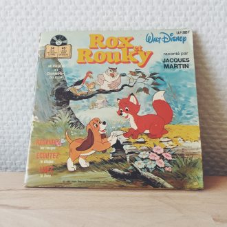 POCHETTE DISQUE VINTAGE 45 TOURS robin des bois Disney livre histoire VINYLE