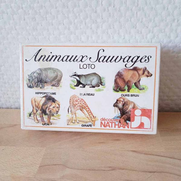 loto animaux sauvages vintage