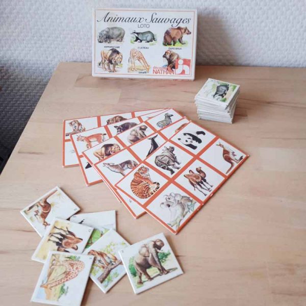 loto animaux sauvages vintage